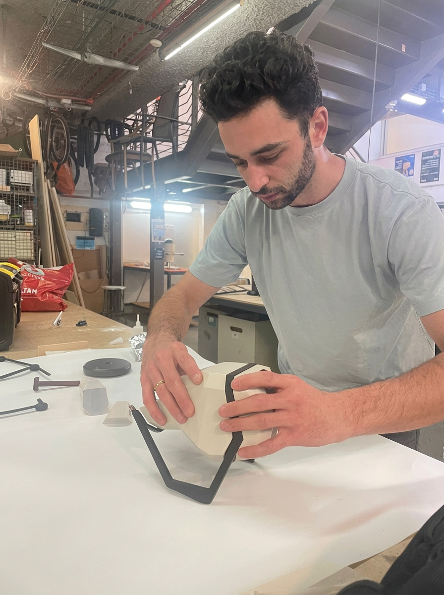 Yona Walles in the workshop